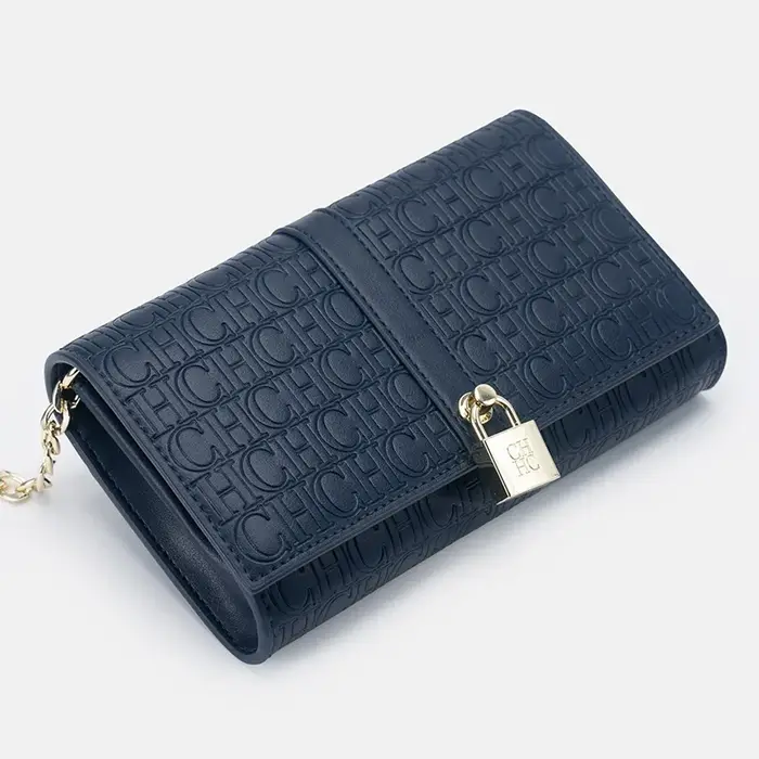 CH exquis à la mode lettre imprimée chaîne serrure conception classique femmes sac à main de haute q