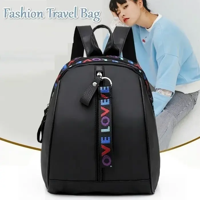 Sac à dos noir à la mode et polyvalent, Mini petit sac à bandoulière Design en toile, sac à dos de s