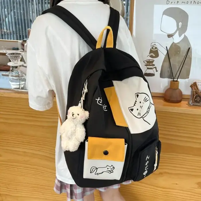 Sac à dos coréen mignon chat de dessin animé pour femmes