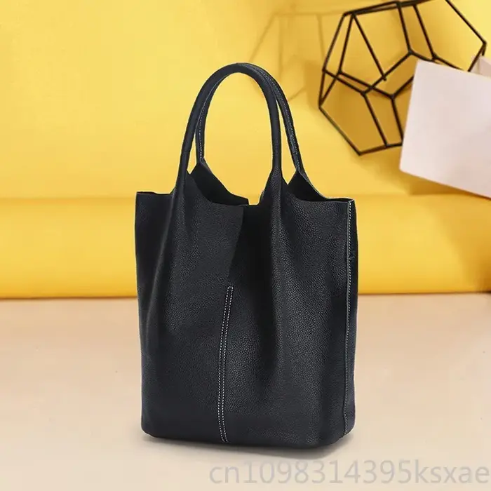 Sac à main en cuir véritable pour femme
