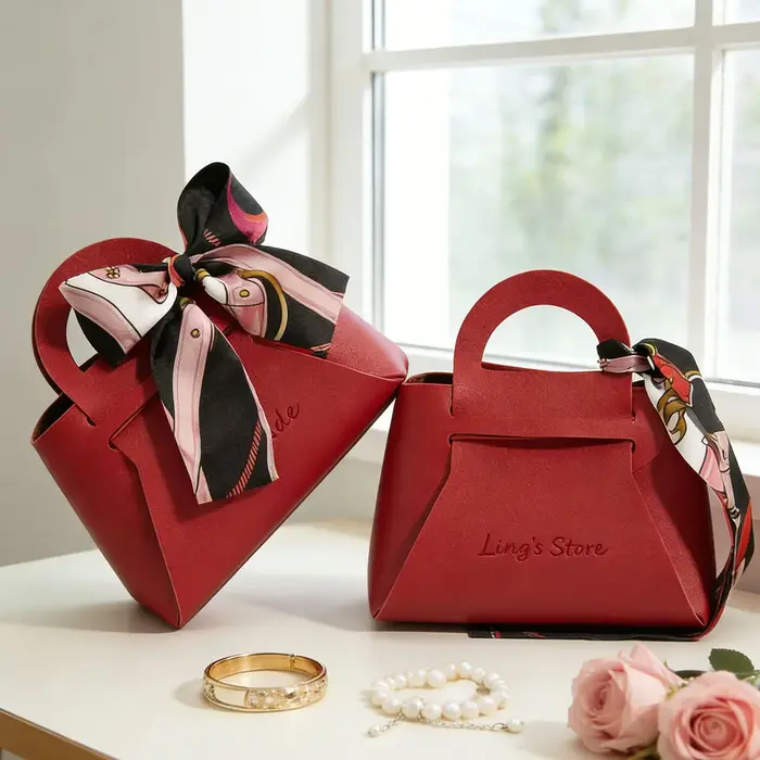 Sac à main en cuir rouge à faire soi-même