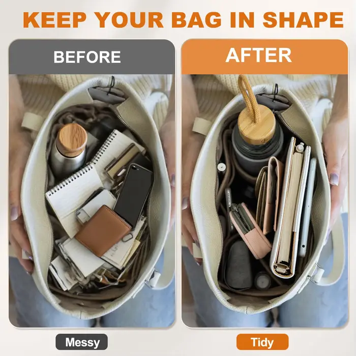Sac d'insertion en feutre pour sac à main Longchamp, organisateur de sac en tissu feutré, support de maquillage, sac de voyage portable