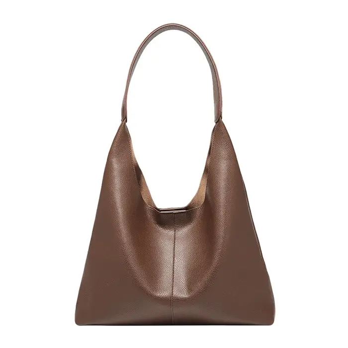Sac à bandoulière minimaliste en cuir fendu FOXER pour femme