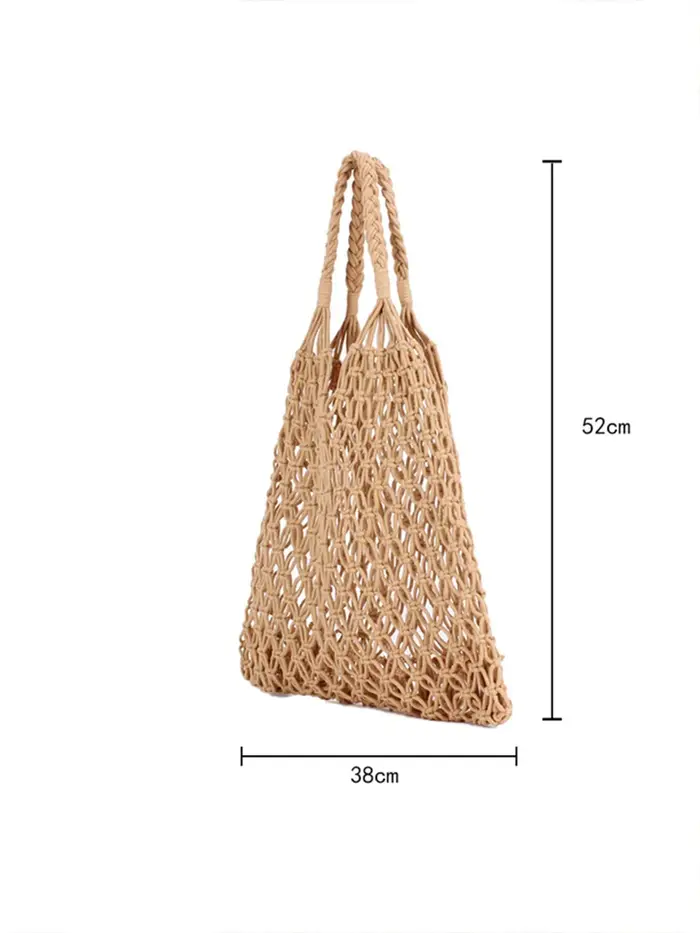 Sac à main bandoulière bohème en crochet ajouré à une épaule avec poche intérieure