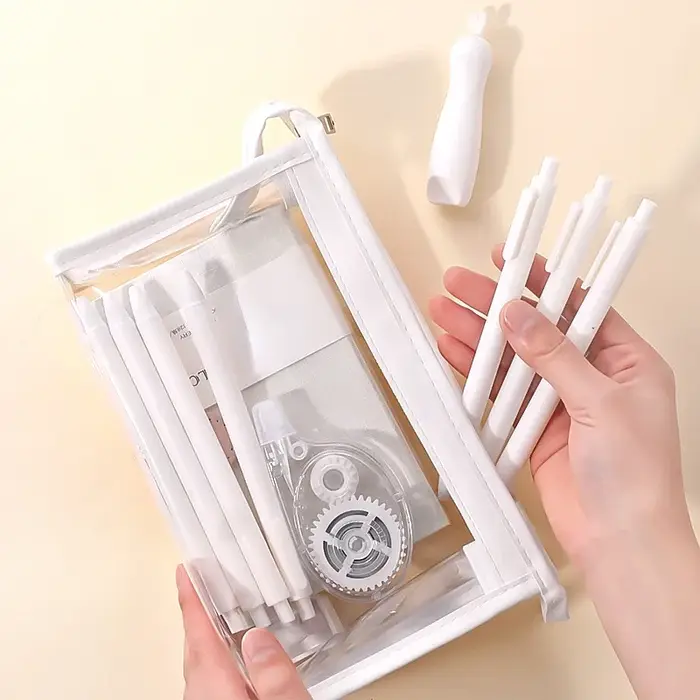 Trousse de beauté de rangement transparente