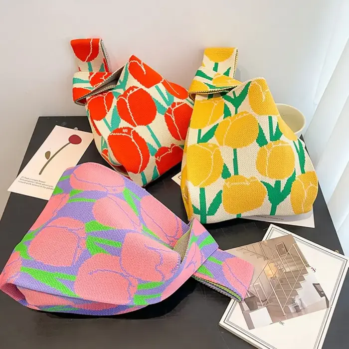Sac à main en tricot fait à la main pour femmes