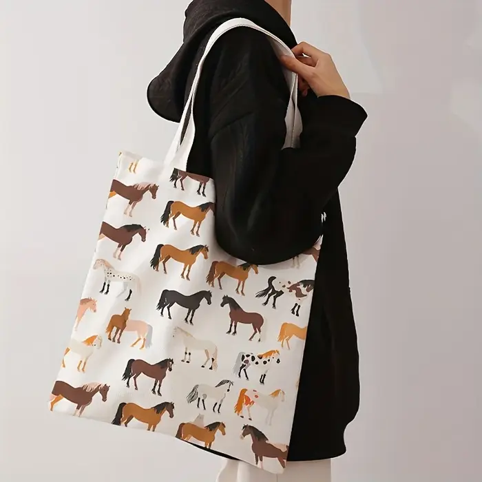 Sac fourre-tout imprimé cheval en Polyester