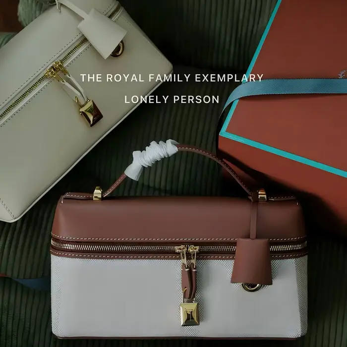 Sac à déjeuner pour femme en cuir patchwork fait main avec décorations cadenas, sac à poignée supéri