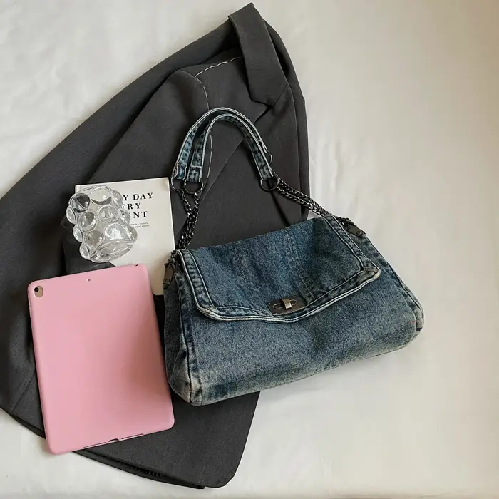 Sac à Bandoulière en Denim pour Femme