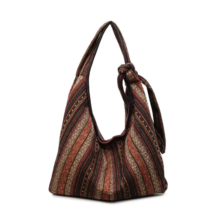 Toile rayure ethnique mode fourre-tout sacs Design Sense grande capacité 2025 haute qualité