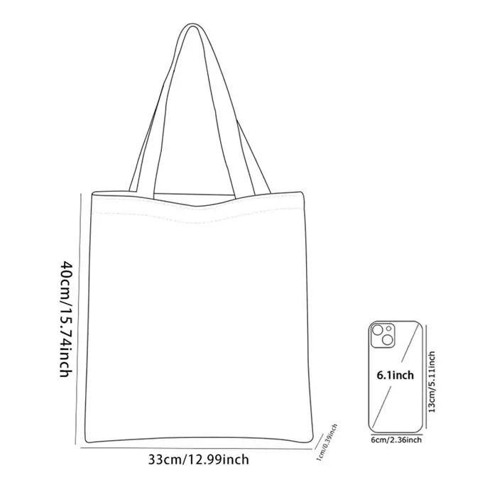 Sac fourre-tout à imprimé floral simple beige sur fond noir