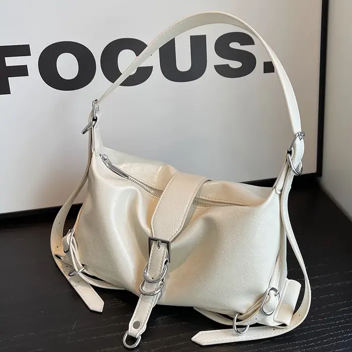 Sacs à bandoulière en cuir argenté pour femmes, sac sous les bras initié, sacs à main féminins, mode