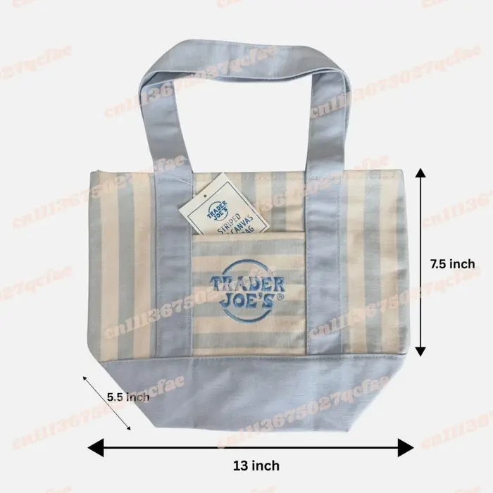 Mini sac fourre-tout Trader Joe's en toile