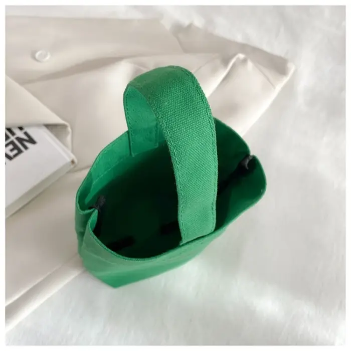 Mini sac fourre-tout portable en toile simple