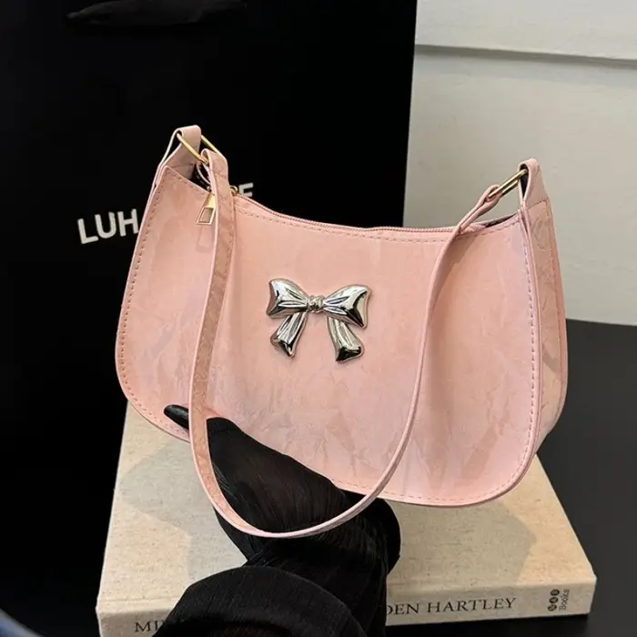 Sac à main à petit nœud doux et frais pour femmes