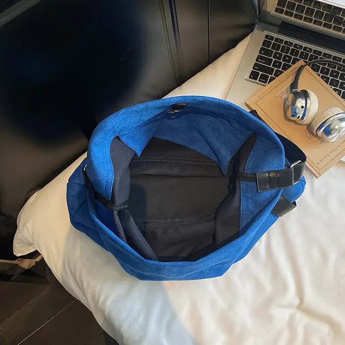 Sac fourre-tout à bandoulière décontracté pour femmes qualité daim couleur Pure grande capacité Shopper