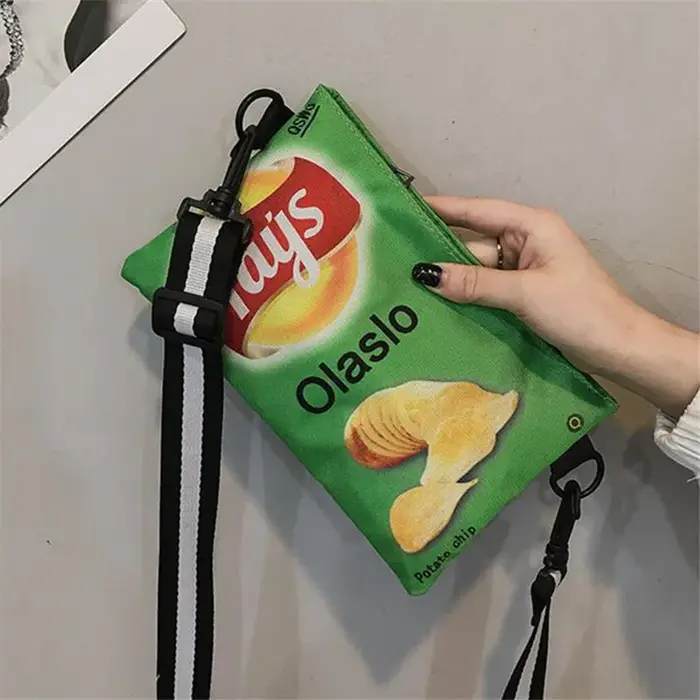 Potato Chip Snack Pattern Crossbody Bag, Women's Version Small Single Shoulder Bag, Funny Envelope B