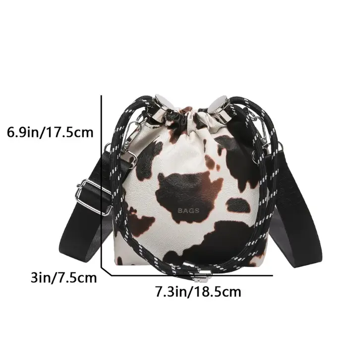 Mini sac pour femmes léopard en cuir seau sac à bandoulière petit sac de téléphone cordon sacs
