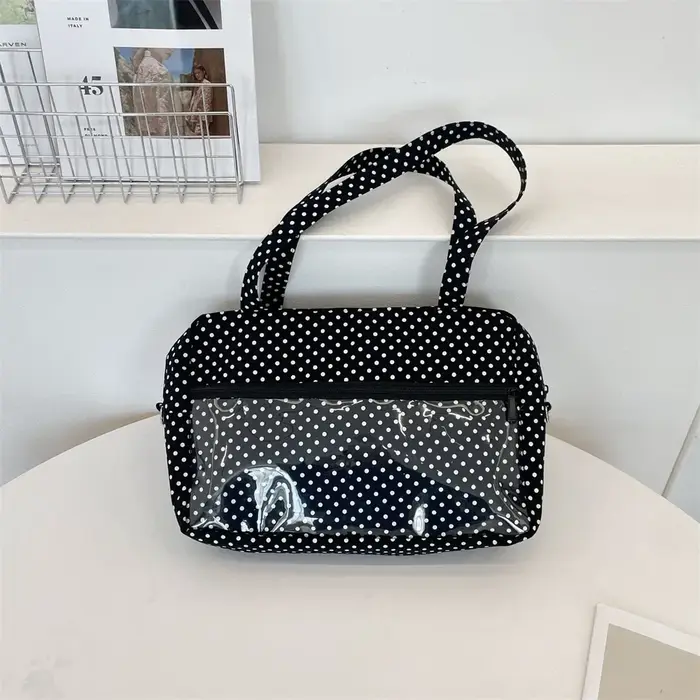 Épaule sous les bras Y2K Ulzzang Ita Sac Femme à pois Sac fourre-tout à la mode Bolso Transparent Sac