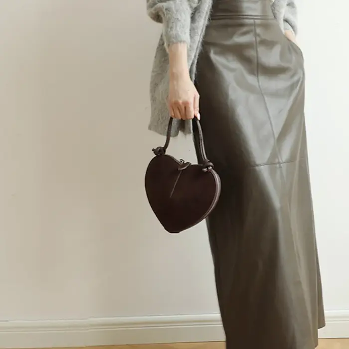 Sac à main de luxe en daim et cuir pour femmes