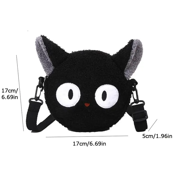 Sac à bandoulière en peluche de style japonais pour femme