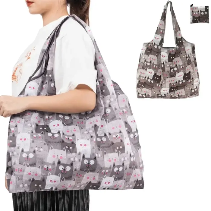Sac de courses pliable écologique imprimé tendance