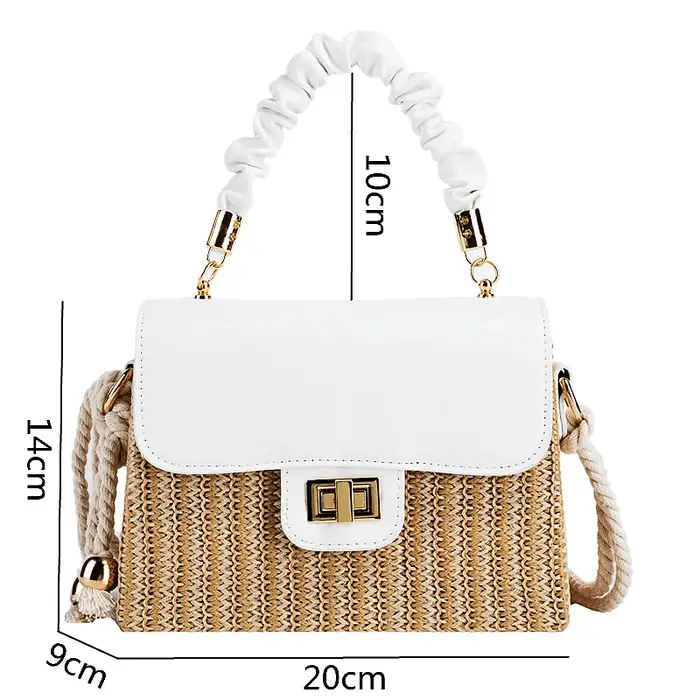 Sac de plage en paille pour femmes