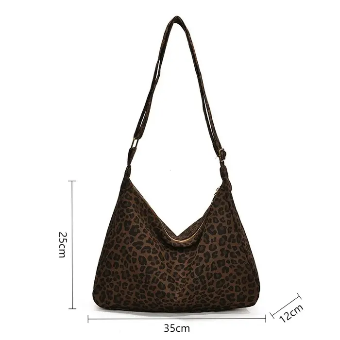 Sac fourre-tout tendance imprimé léopard pour femmes
