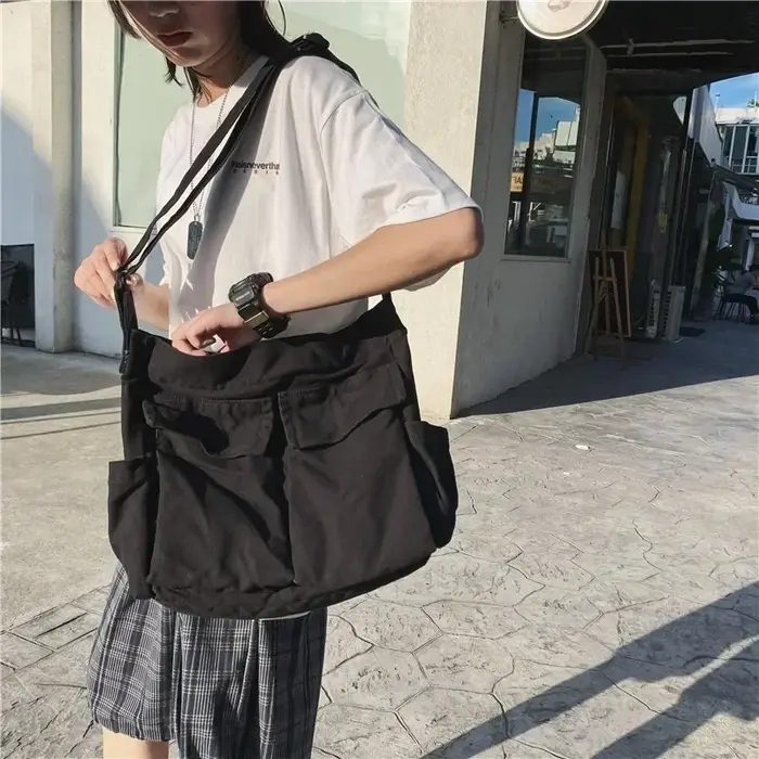 Sac à main en toile pour adolescentes et femmes