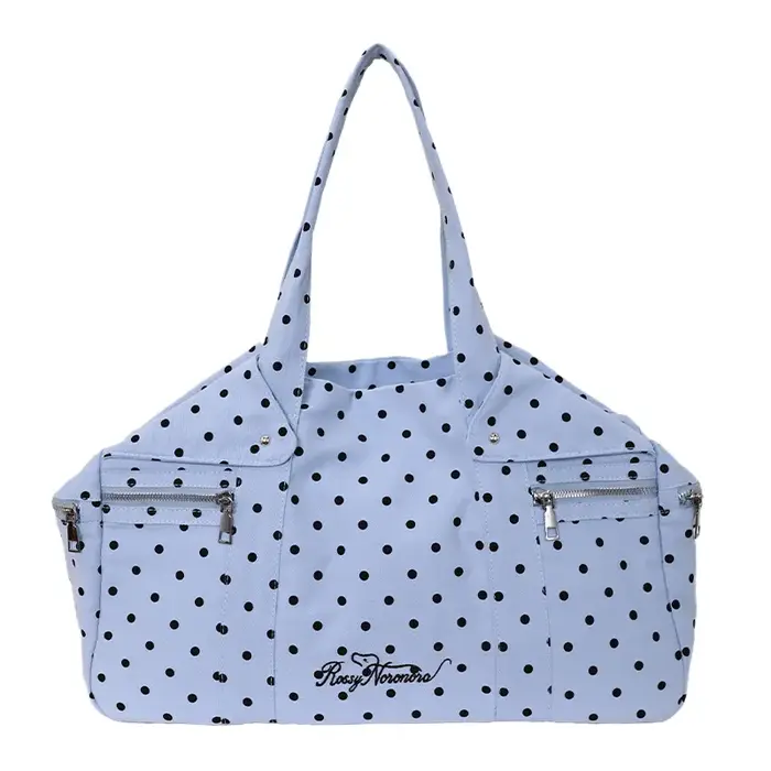 Sac fourre-tout à pois, grande capacité, léger, pour trajets quotidiens et voyages, sac à bandoulièr