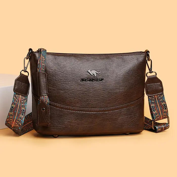Sac à bandoulière en simili cuir pour femmes à la mode