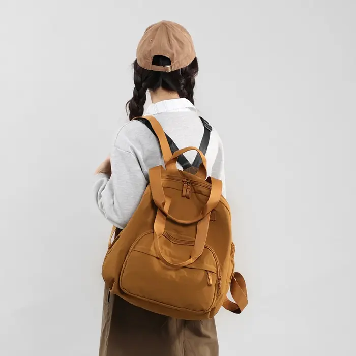 Sac à dos de couleur unie pour femmes