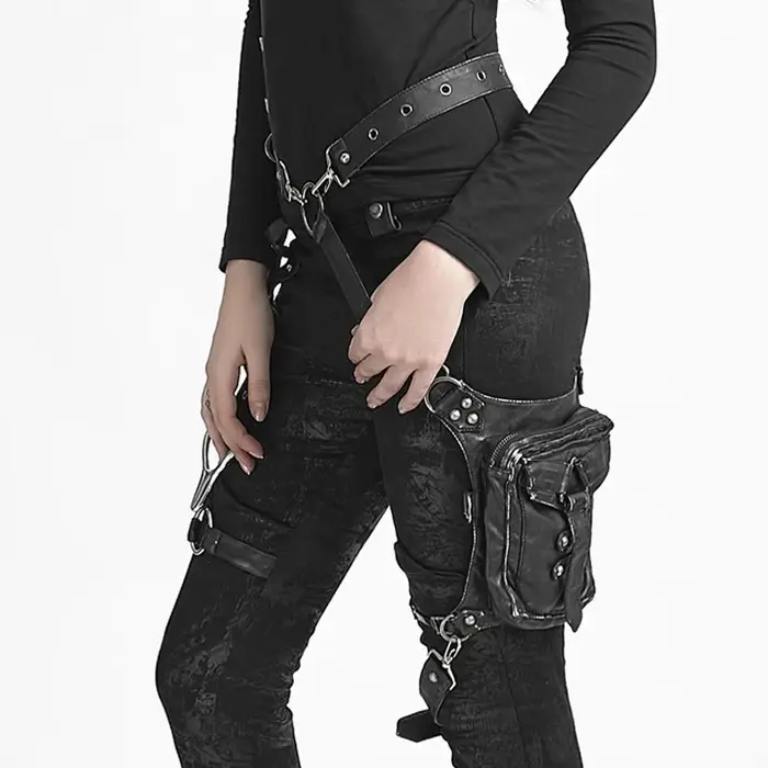 Sac à Jambes Rétro Punk de Style Ancien pour Femme, Bandoulière de Taille One Initiated, Accessoires