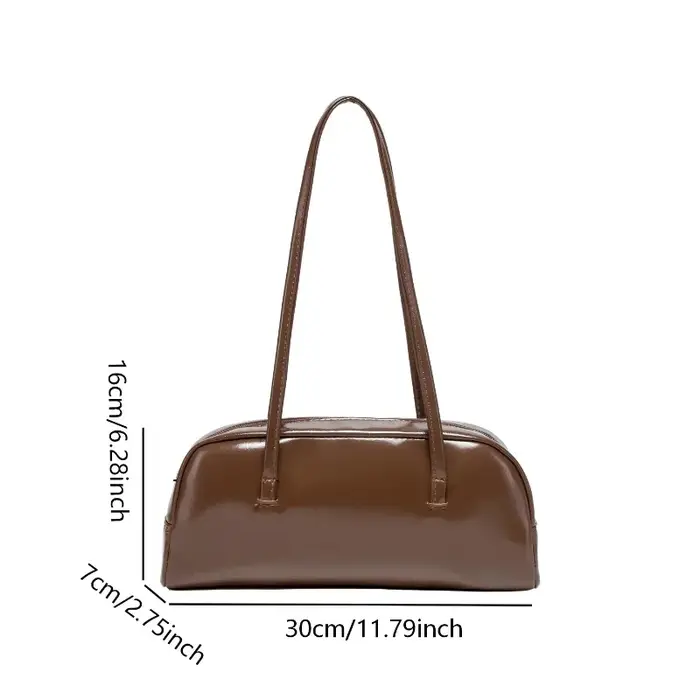 Petit sac à une épaule de couleur unie de style français