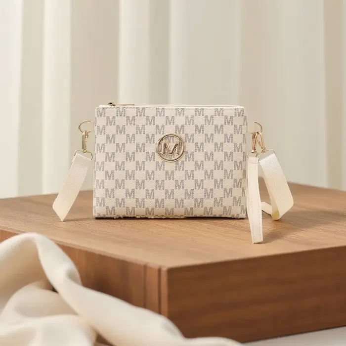 Petit sac à bandoulière monogramme rétro vintage