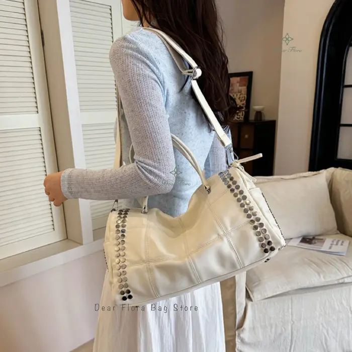 Y2K-Sac fourre-tout gothique vintage rose pour femme