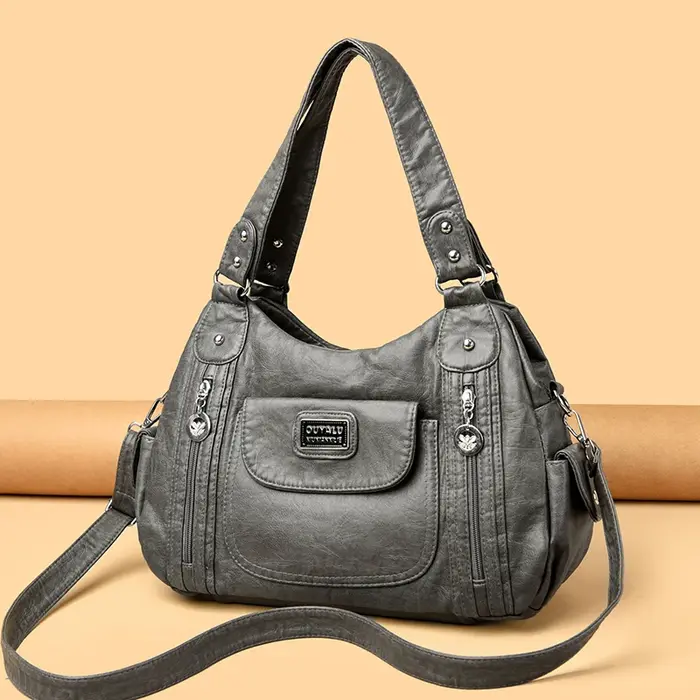 Sac à Main Rétro en Cuir Souple pour Femme