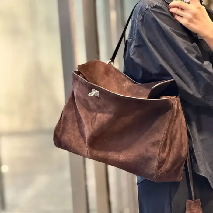 Nouveau Sac Fourre-tout en Daim Rodeo 2025 – Grand Sac à Main Commuter en Cuir Mat avec Poignée Supérieure