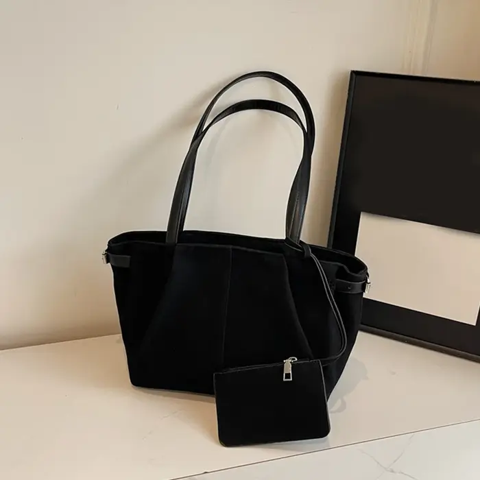 Sacs à bandoulière en daim pour femmes, fourre-tout de grande capacité, sac sous les bras léger, sac