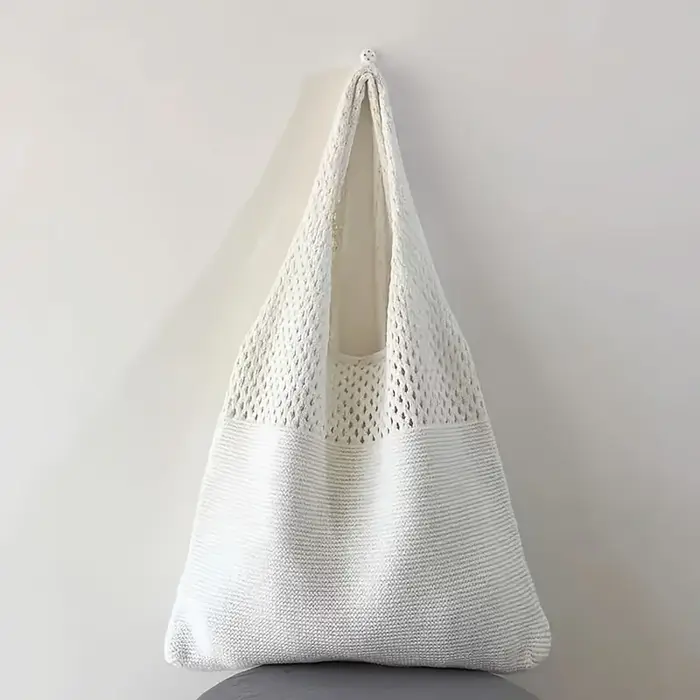 Sac fourre-tout en tricot bohème pour femmes, sac à bandoulière en Nylon au Design ajouré pour les s