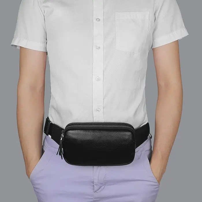 Sac banane en cuir pour hommes et femmes