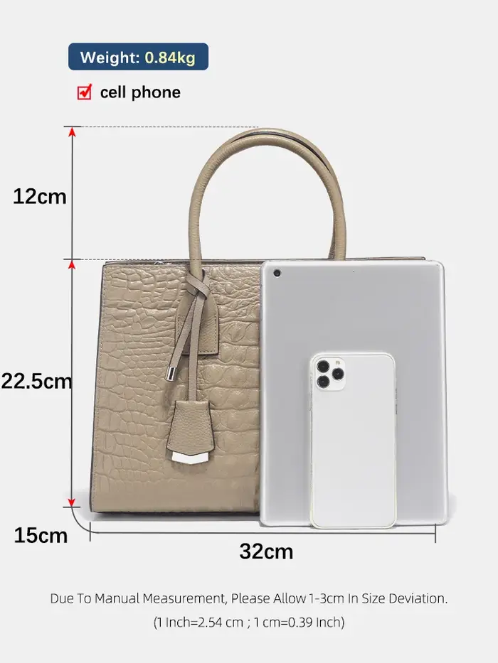 Zency noir kaki tempérament femmes sac fourre-tout élégant haut poignée sacs véritable cuir marque d