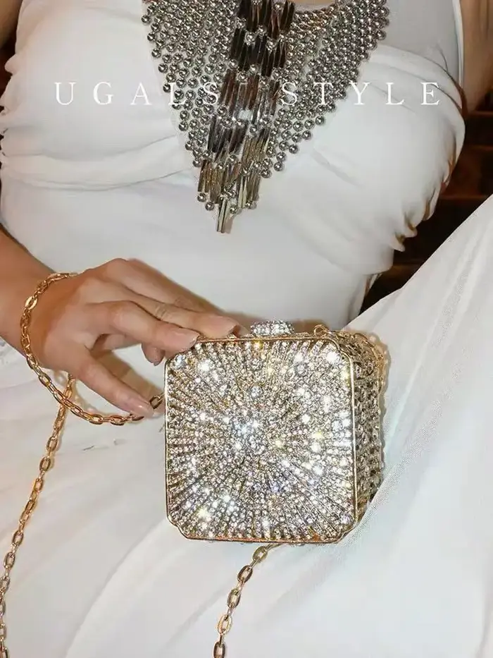 Cristal strass diamant sac de soirée paillettes Mini boîte de luxe concepteur mode pochette sac à ma