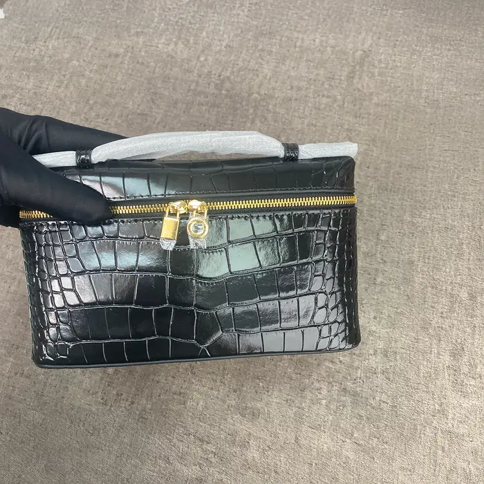 Sac à main en cuir pour femmes, sac à bandoulière de petite taille 19CM, pochette à motif Crocodile,