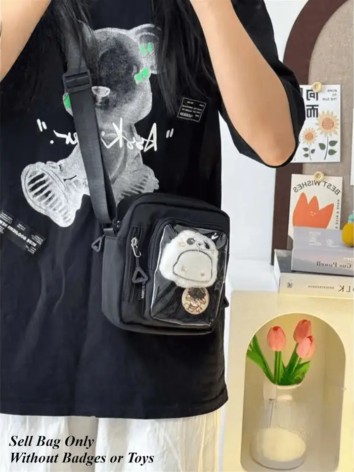 Mini Itabag-Sacs à bandoulière décontractés coréens pour femmes, poche transparente, petit sac initié, sacs à main et téléphone, sac Ita Y2K bricolage