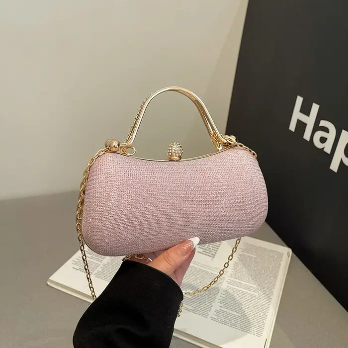 Sac de soirée à chaîne pour femme - Sac à bandoulière élégant, sacoche vintage, sac sous le bras
