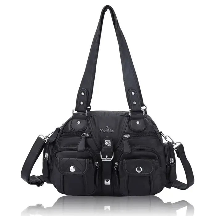 Sac à main Angel Kiss pour femme, petit sac à bandoulière en PU avec poignée supérieure, sac à bando