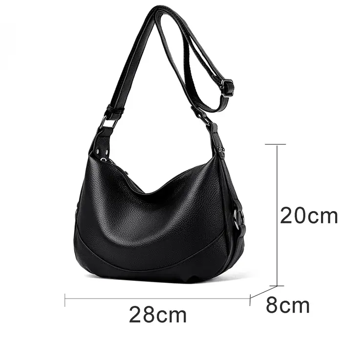 Sac à bandoulière en cuir véritable à fermeture éclair pour femme, sac messager classique Coach, sac