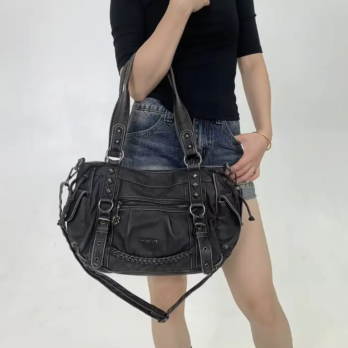 Sac fourre-tout vintage Y2K pour motardes