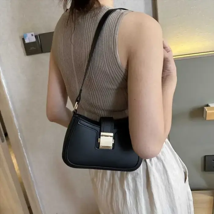 Sac à main Vintage en cuir PU marron pour femmes